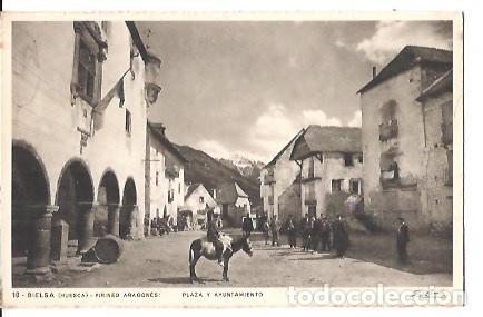 Postales: ANTIGUA POSTAL 10 BIELSA HUESCA PIRINEO ARAGONES PLAZA Y AYUNTAMIENTO ZERKOWITZ