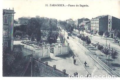 Postales: ANTIGUA POSTAL 11 ZARAGOZA PASEO DE SAGASTA