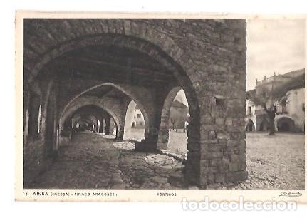 Postales: ANTIGUA POSTAL 16 AINSA HUESCA PIRINEO ARAGONES PORTICOS ZERKOWITZ