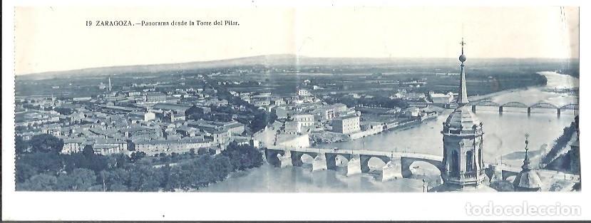 Postales: ANTIGUA POSTAL 16 ZARAGOZA PANORAMA DESDE LA TORRE DEL PILAR