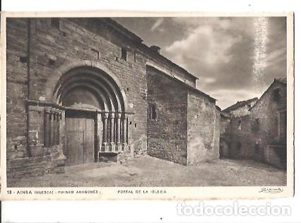 Postales: ANTIGUA POSTAL 18 AINSA HUESCA PIRINEO ARAGONES PORTAL DE LA IGLESIA ZERKOWITZ
