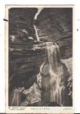 Postales: ANTIGUA POSTAL 25 BROTO HUESCA PIRINEO ARAGONES CASCADA DEL SORROSAL ZERKOWITZ