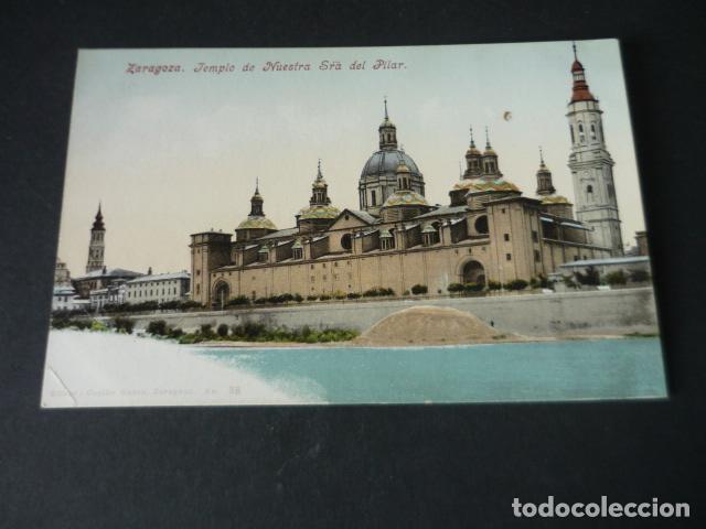 Cartoline: ZARAGOZA TEMPLO DE NUESTRA SE&Ntilde;ORA DEL PILAR ED. PURGER REVERSO SIN DIVIDIR