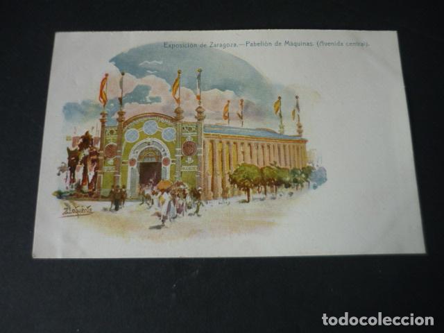 Postcards: ZARAGOZA EXPOSICION PABELLON DE MAQUINAS