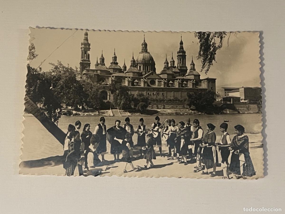 Postales: Postal antigua de Zaragoza EL PILAR con grupo folcl&oacute;rico JOTEROS