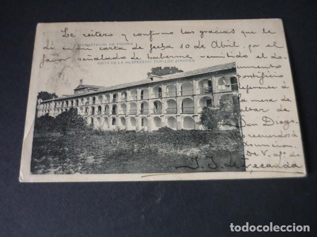 Postais: MONASTERIO DE PIEDRA ZARAGOZA VISTA DE LA HOSPEDERIA POR LOS JARDINES
