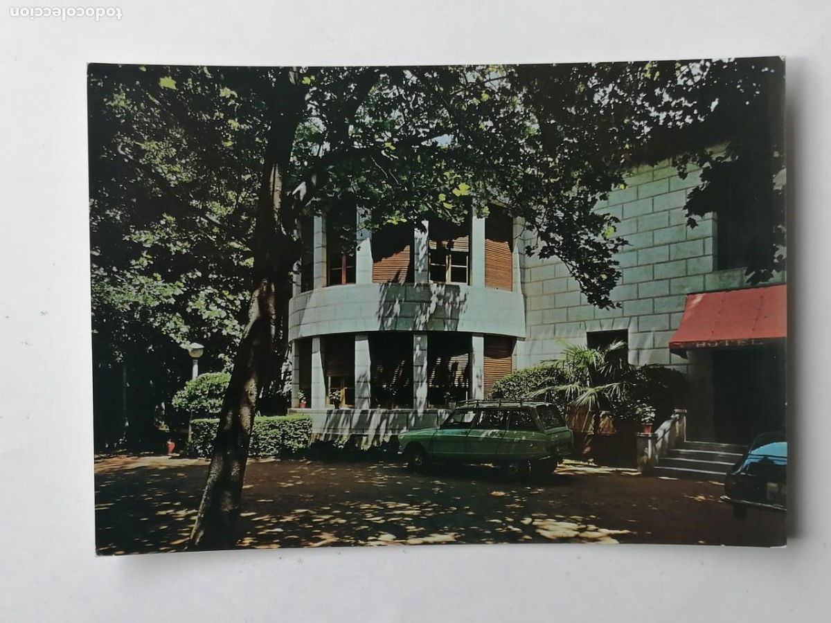 Postales: POSTAL 18389 NUEVA-VISTABELLA 7 JARABA ZARAGOZA BALNEARIO DE SICILIA HOTEL -COCHE CITROEN AMI 8
