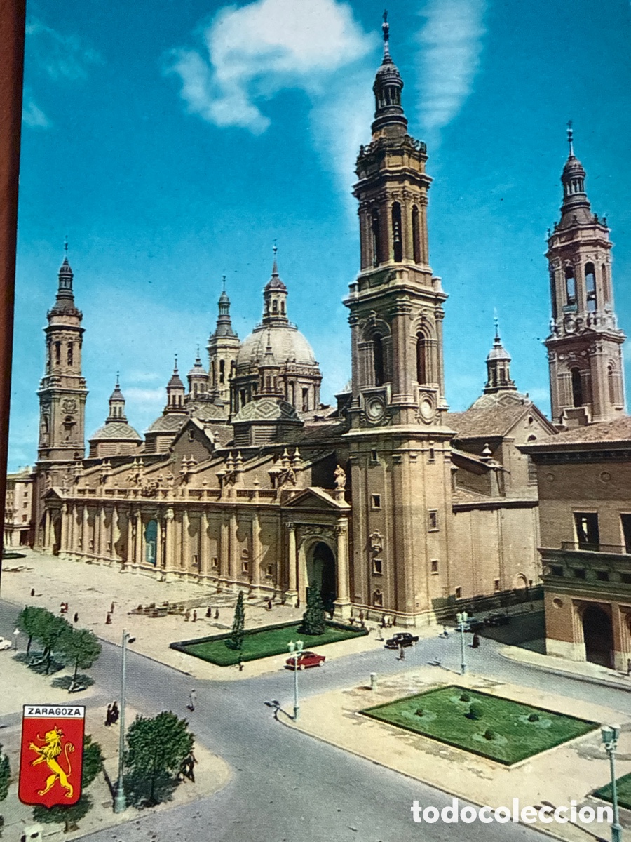Postales: Bas&iacute;lica del Pilar. Fachada principal