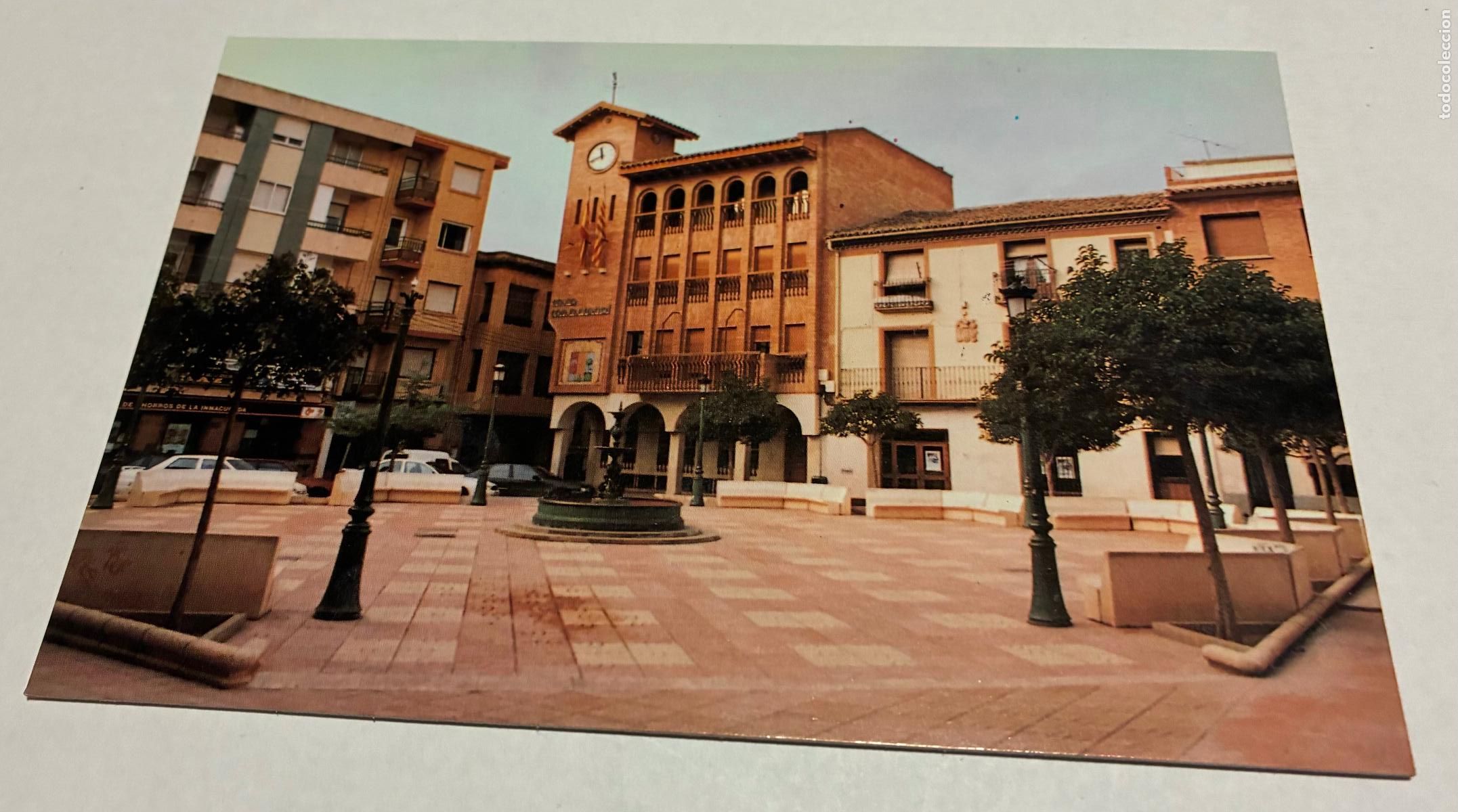 Postales: POSTAL ILLUECA PLAZA DE ESPA&Ntilde;A Y CASA CONSISTORIAL