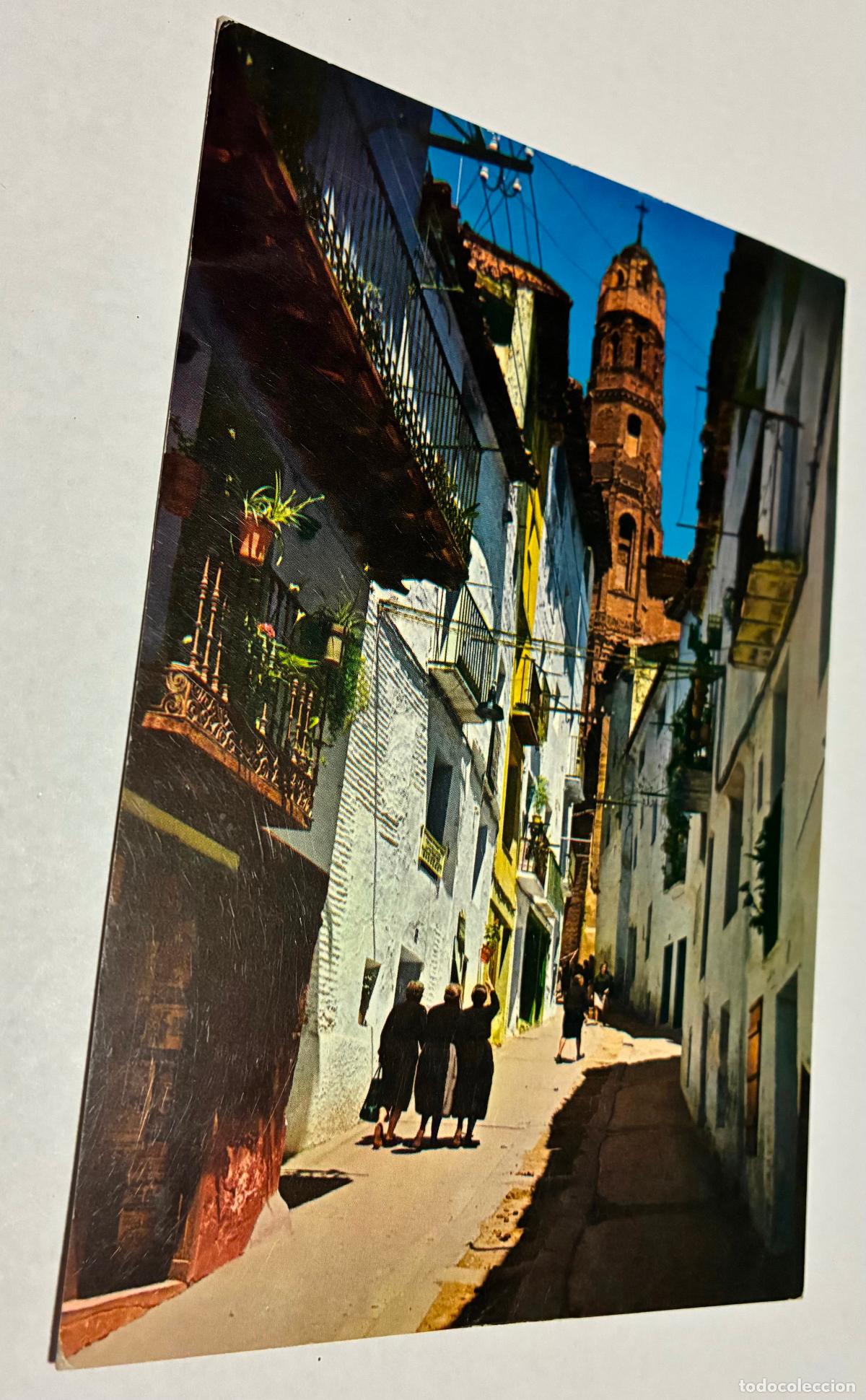 Postales: POSTAL DE ALBALATE DEL ARZOBISPO, Teruel Calle de D. Jose Rivera y torre Mudejar