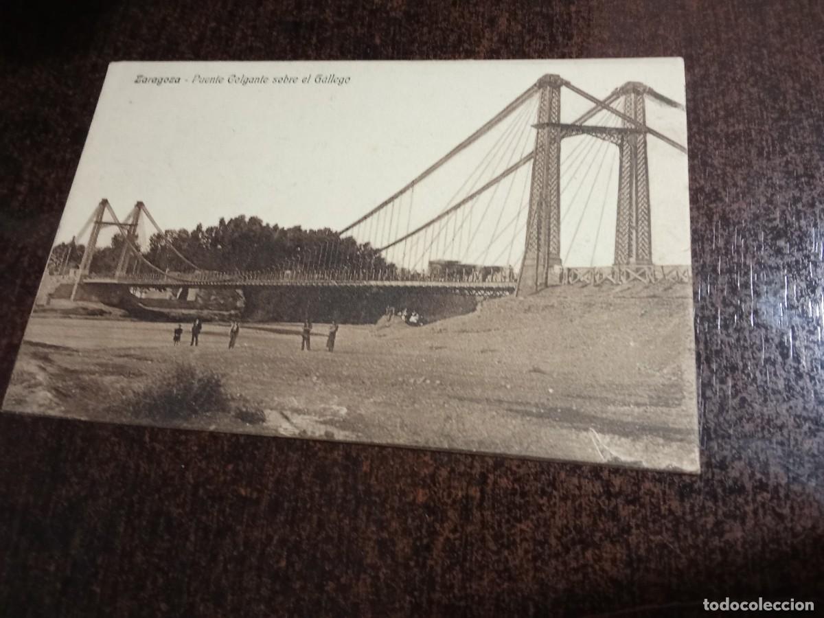 Postales: Zaragoza.Puente Colgante sobre el Gallego.