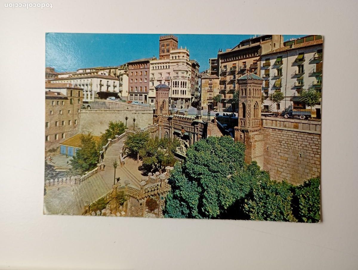 Postales: POSTAL DE TERUEL. ESCALINATAS Y MONUMENTO A LOS AMANTES. TDKP29C