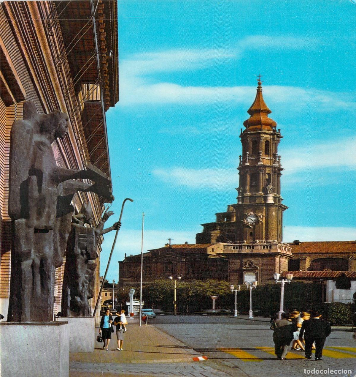 Postales: Postal de Zaragoza: Nuevo Ayuntamiento y Catedral de la Seo