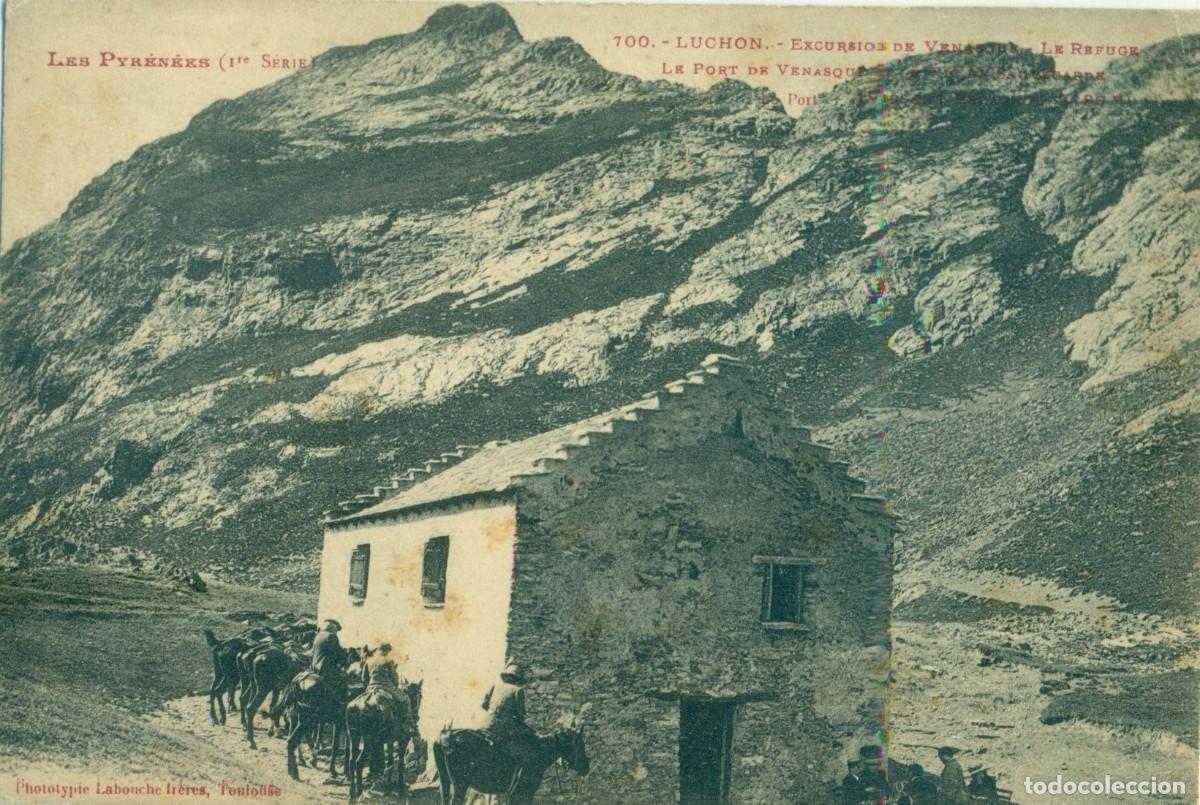 Postales: HUESCA BENASQUE. PIRINEOS. REFUGIO CASA CABELLUD. CIRCULADA EN 1914