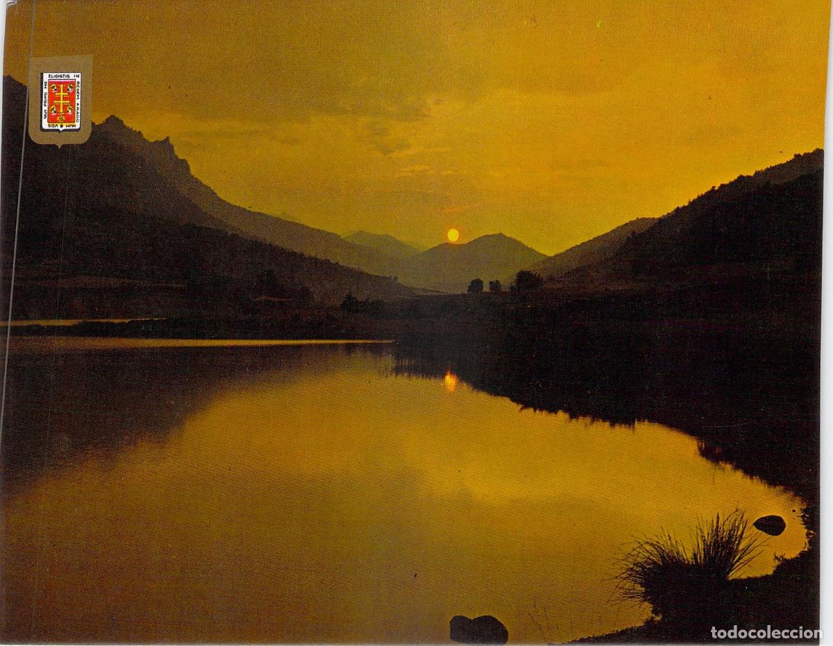 Postales: Postal Pantano de la Pe&ntilde;a Atardecer Pirineo Aragon&eacute;s Huesca