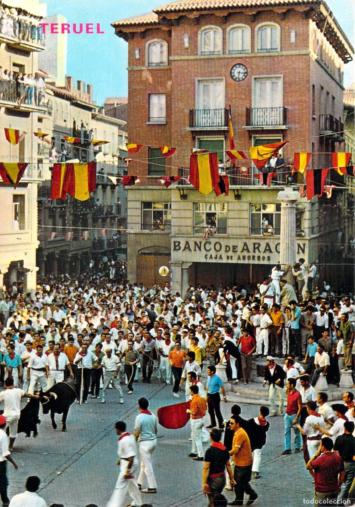Postales: Postal de Teruel con la Fiesta de la Vaquilla del &Aacute;ngel