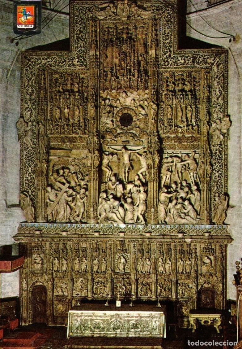 Postales: :::: PH628 - POSTAL - HUESCA - CATEDRAL - RETABLO DEL ALTAR MAYOR - Foto 1