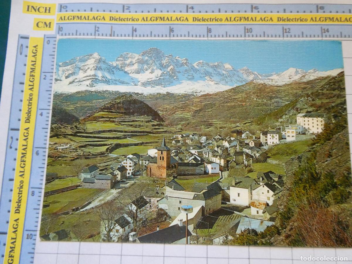 Postales: POSTAL DE HUESCA. A&Ntilde;O 1975. VALLE DE TENA PANTICOSA VISTA GENERAL Y PE&Ntilde;ATELERA 27 SICILIA. 3033