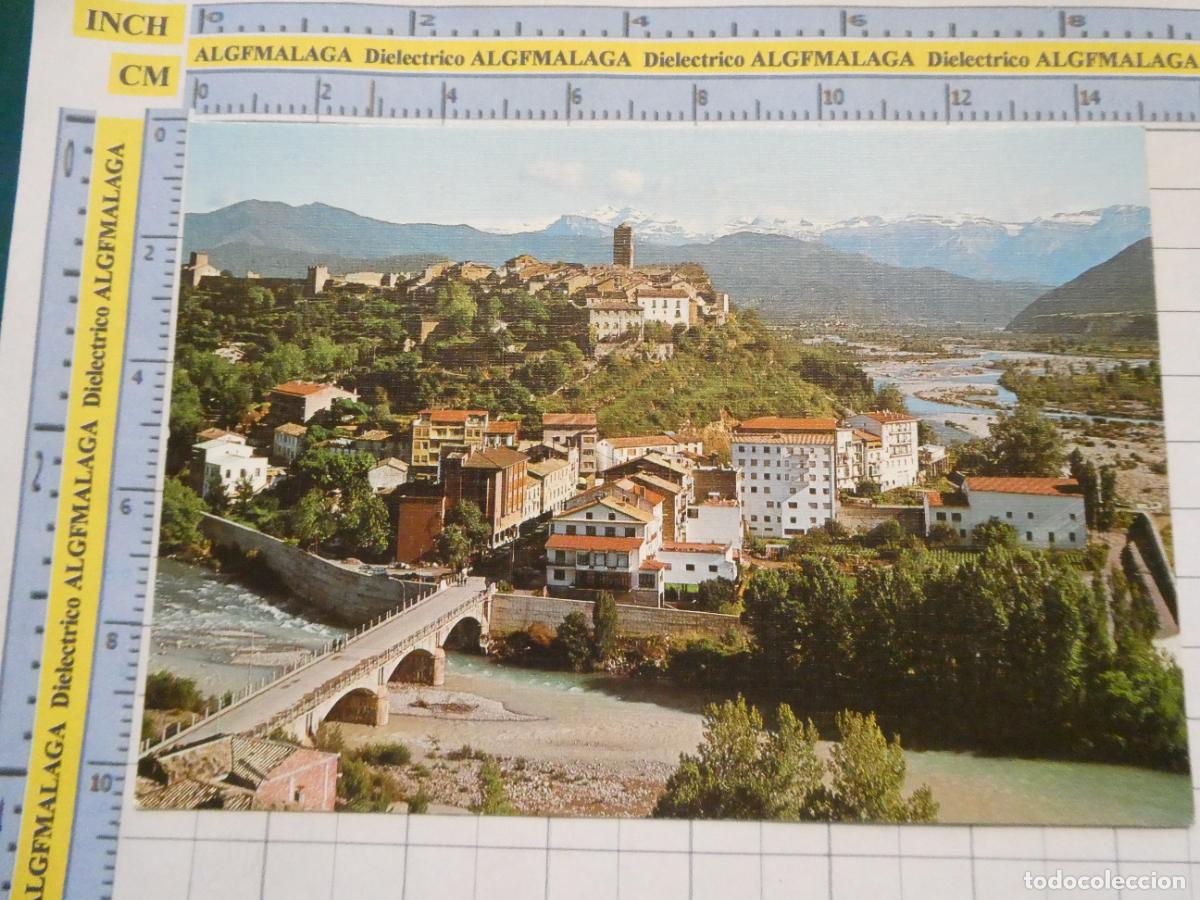 Postales: POSTAL DE HUESCA. A&Ntilde;O 1976. AINSA VISTA GENERAL Y CONFLUENCIA DE LOS R&Iacute;OS ARA Y CINCA 1 SICILI. 3041