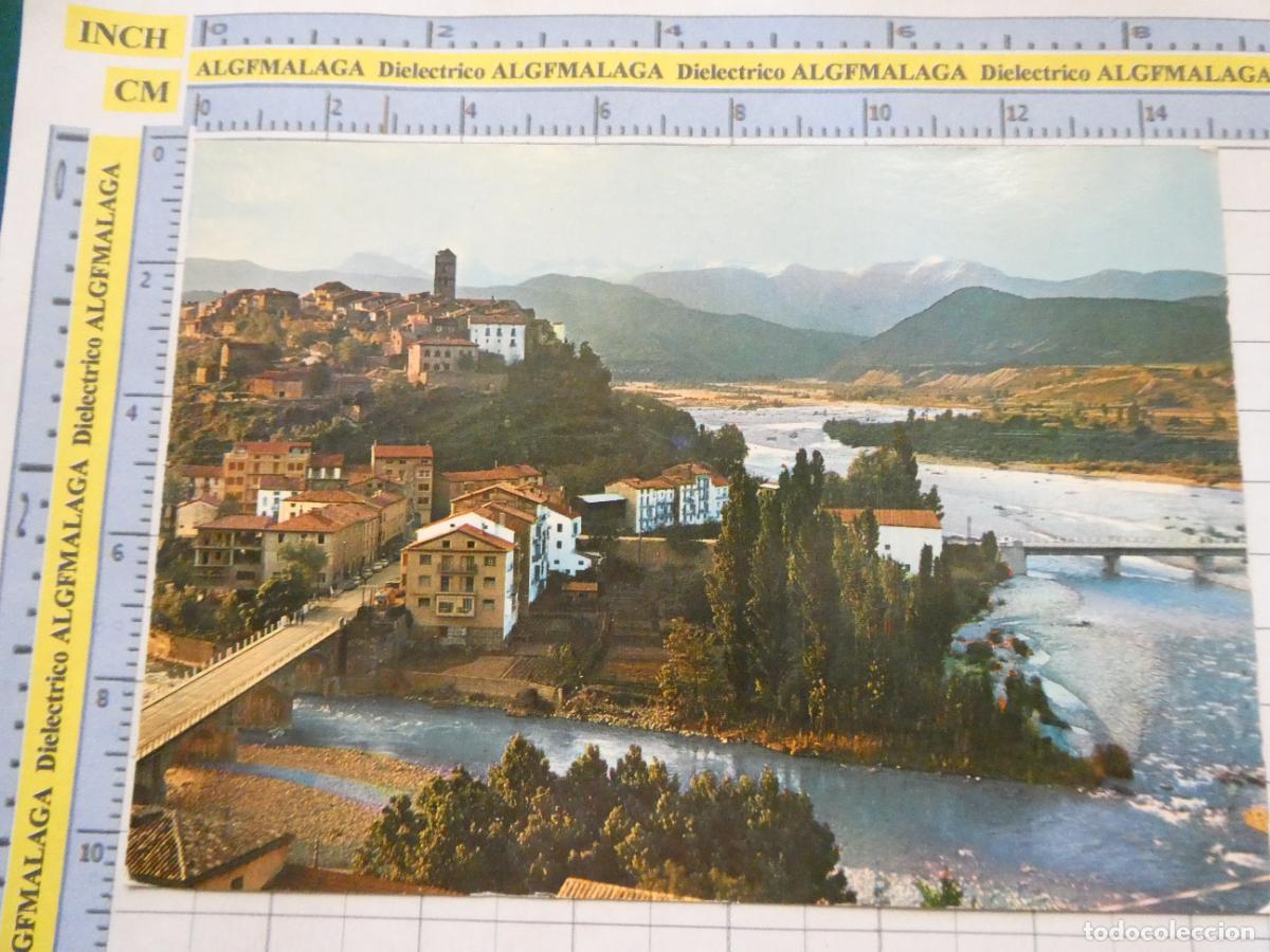 Postales: POSTAL DE HUESCA. A&Ntilde;O 1968. AINSA VISTA GENERAL Y CONFLUENCIA DE LOS R&Iacute;OS ARA Y CINCA 4 ARRIBA. 3042