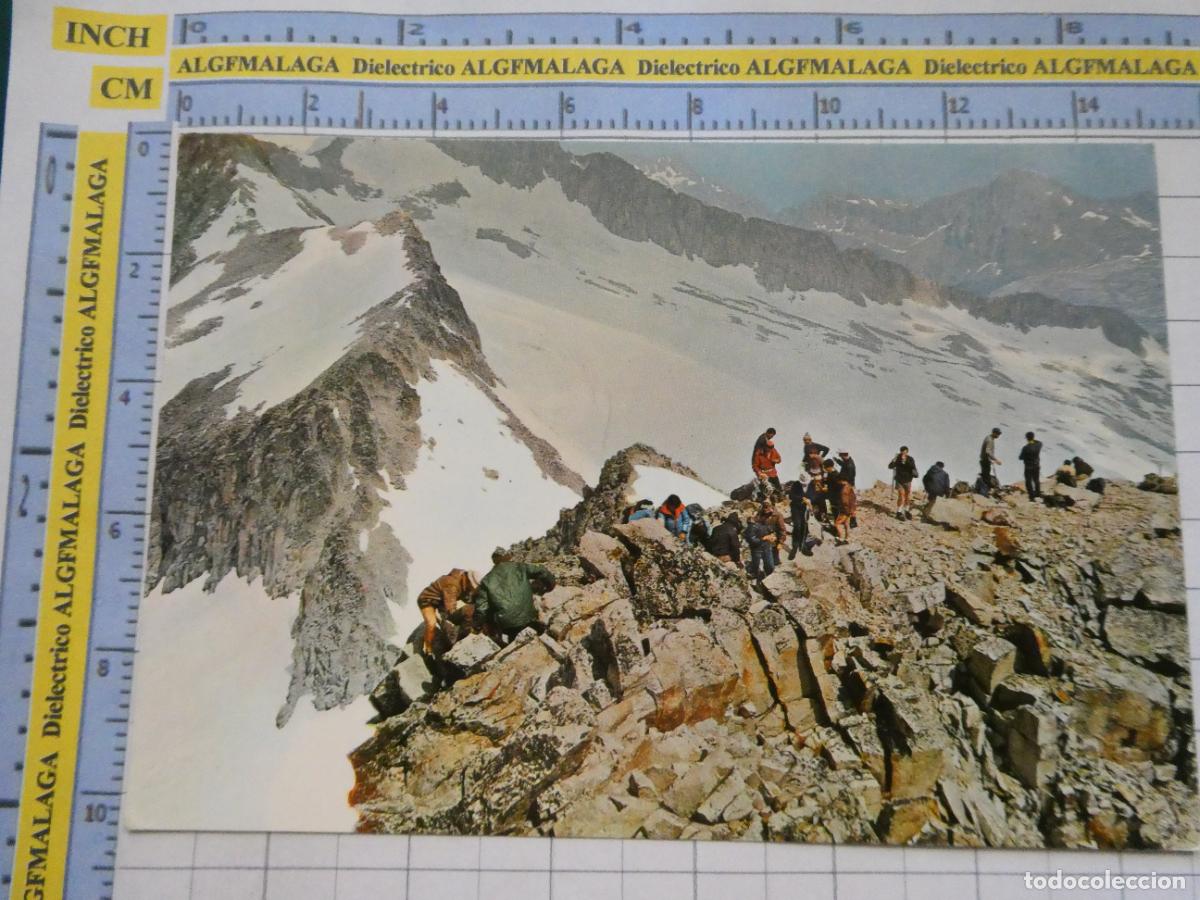 Postales: POSTAL DE HUESCA. A&Ntilde;O 1968. BENASQUE PASO DE MAHOMA EN EL PICO ANETO ALPINISTAS 3 PE&Ntilde;ARROYA. 3045