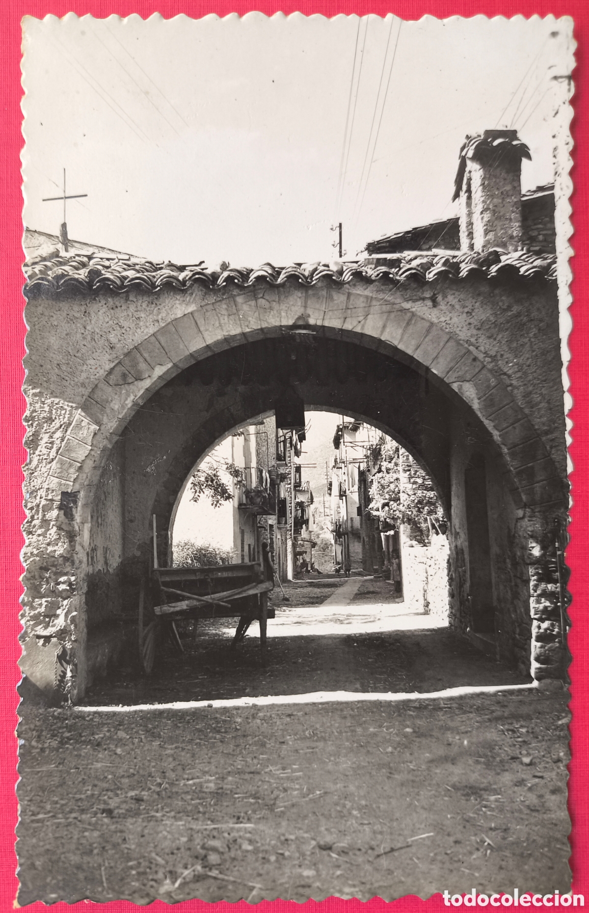 Postales: CAMPO ARCO CALLE SAN ANTONIO POSTAL FOTOGR&Aacute;FICA HUESCA ARAGON C. 1955