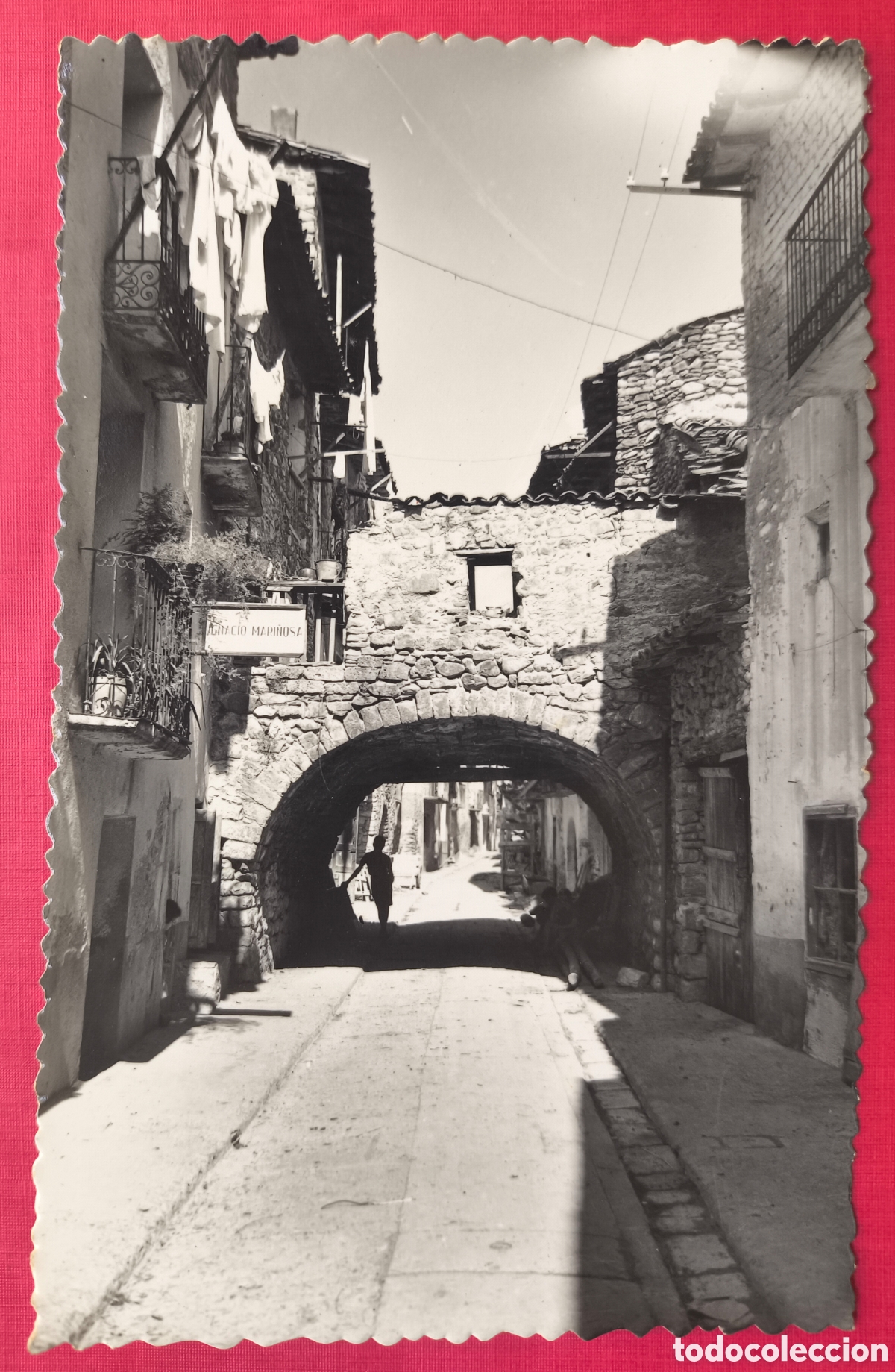Postales: CAMPO ARCO CALLE NUEVA POSTAL FOTOGR&Aacute;FICA HUESCA ARAGON C. 1955