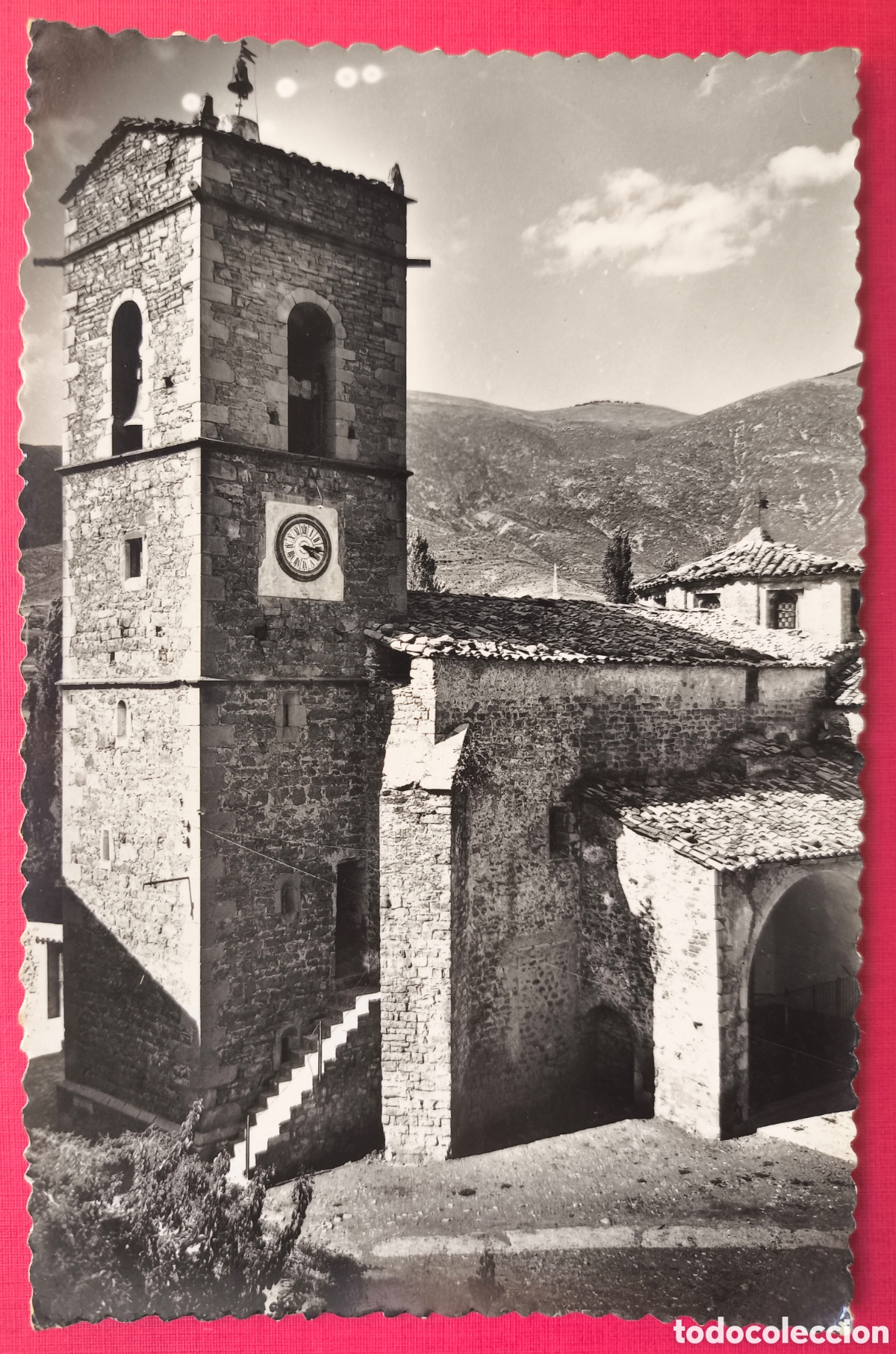 Postales: CAMPO TORRE Y CAMPANARIO POSTAL FOTOGR&Aacute;FICA HUESCA ARAGON C. 1955
