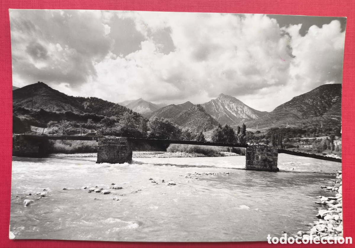 Postales: CAMPO R&Iacute;O ESERA Y LA PALANCA POSTAL FOTOGR&Aacute;FICA HUESCA ARAGON C. 1955
