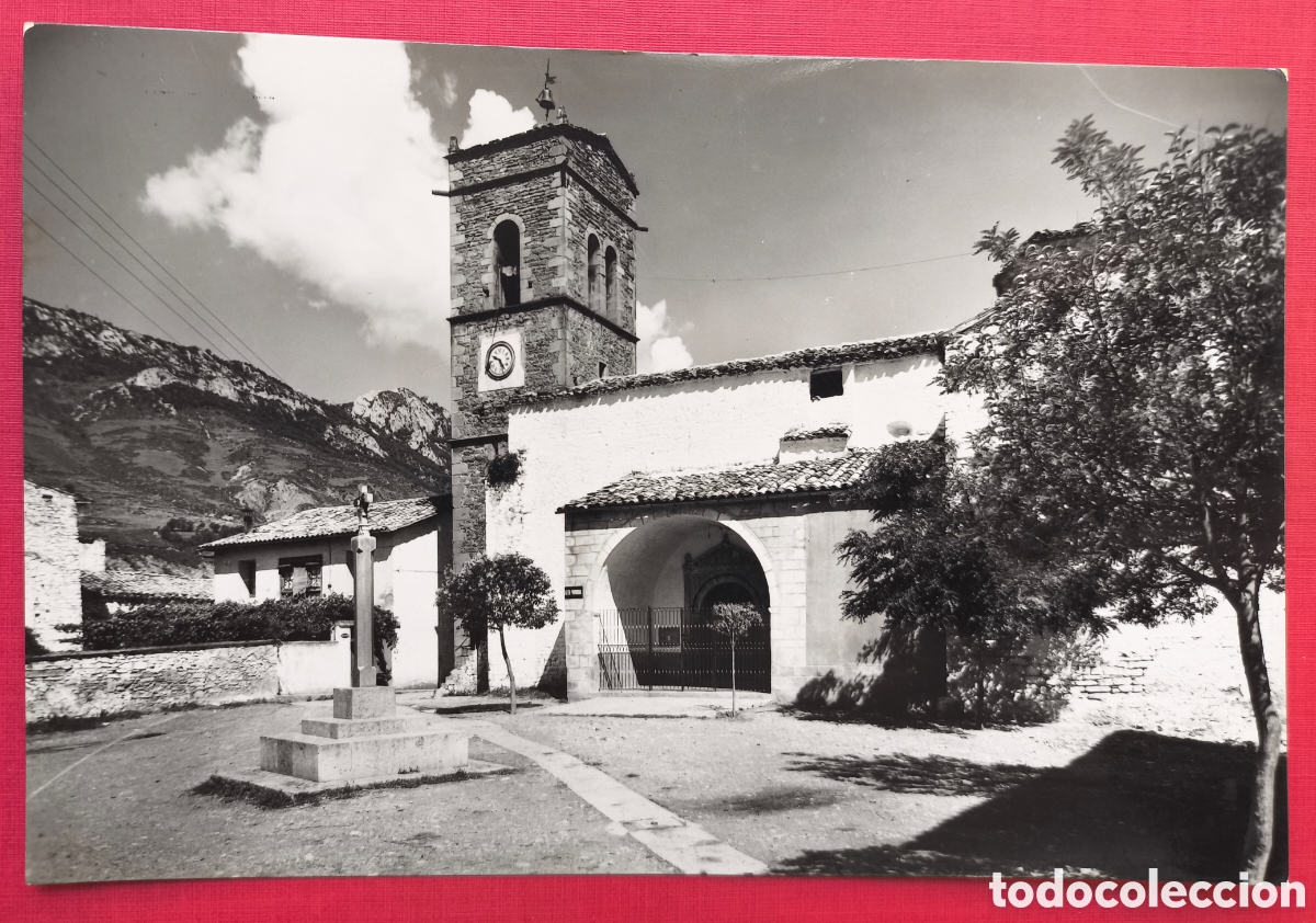 Postales: CAMPO PLAZA CABOVILA IGLESIA POSTAL FOTOGR&Aacute;FICA HUESCA ARAGON C. 1955