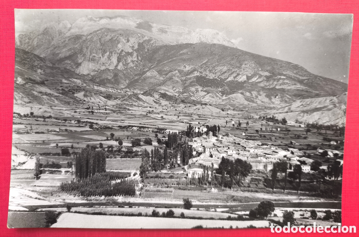 Postales: CAMPO VISTA GENERAL AL FONDO EL TURB&Oacute;N POSTAL FOTOGR&Aacute;FICA HUESCA ARAGON C. 1955