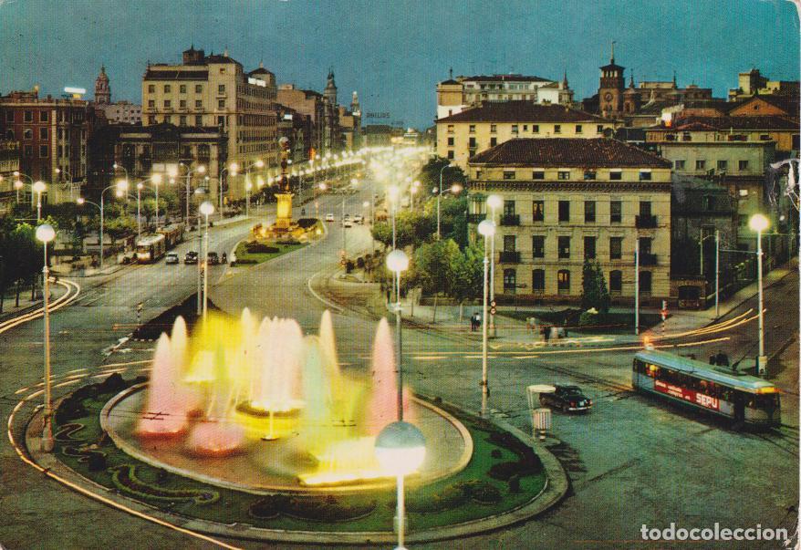 Postales: ZARAGOZA, PLAZA PARAISO Y AVDA.INDEPENDENCIA &ndash; C.JOSAN 35 &ndash; CIRCULADA 1968