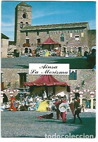Postales: FIESTA DE LA MORISMA EN LA PLAZA MAYOR.- AINSA / HUESCA