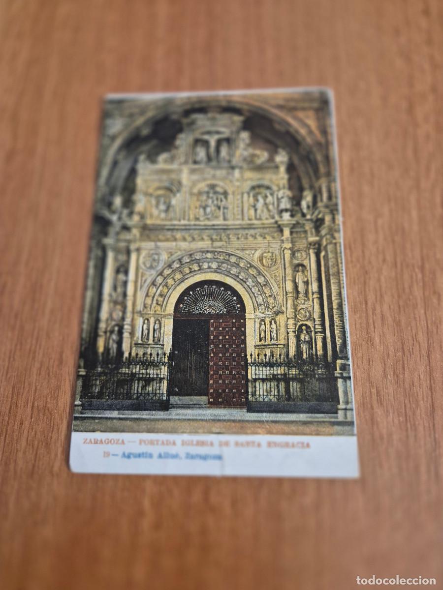 Postkarten: POSTAL, ZARAGOZA PORTADA IGLESIA DE SANTA ENGRACIA. AGUSTIN ALLUE ZARAGOZA SIN CIRCULAR .
