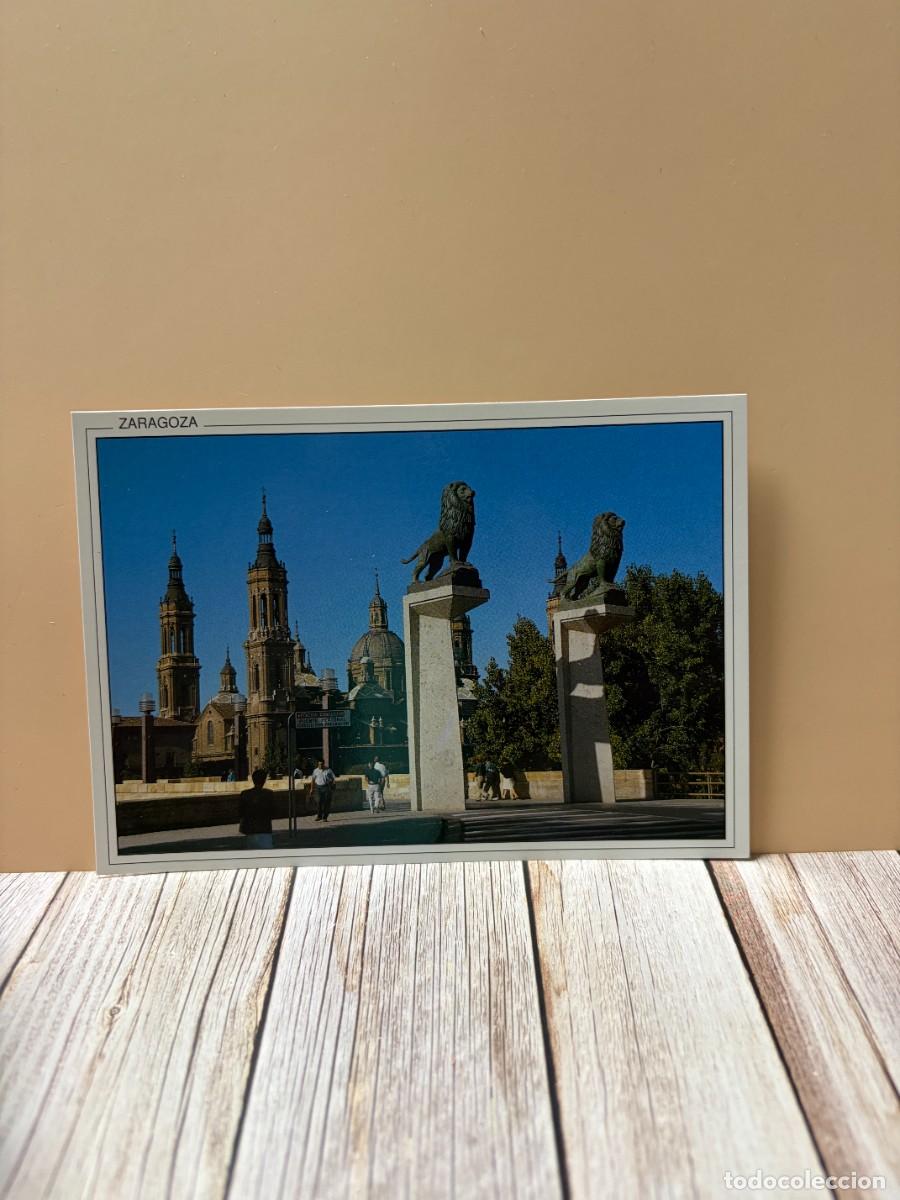 Postales: TARJETA POSTAL. ZARAGOZA. 358.- LEONES Y BAS&Iacute;LICA. EDICIONES ARRIBAS