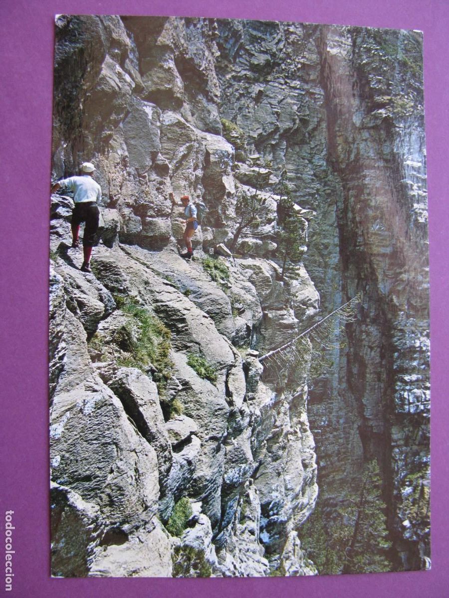 Postales: POSTAL DE PARQUE NACIONAL DE ORDESA. PIRINEO ARAGONES. SICILIA. CIRCULADA 1970