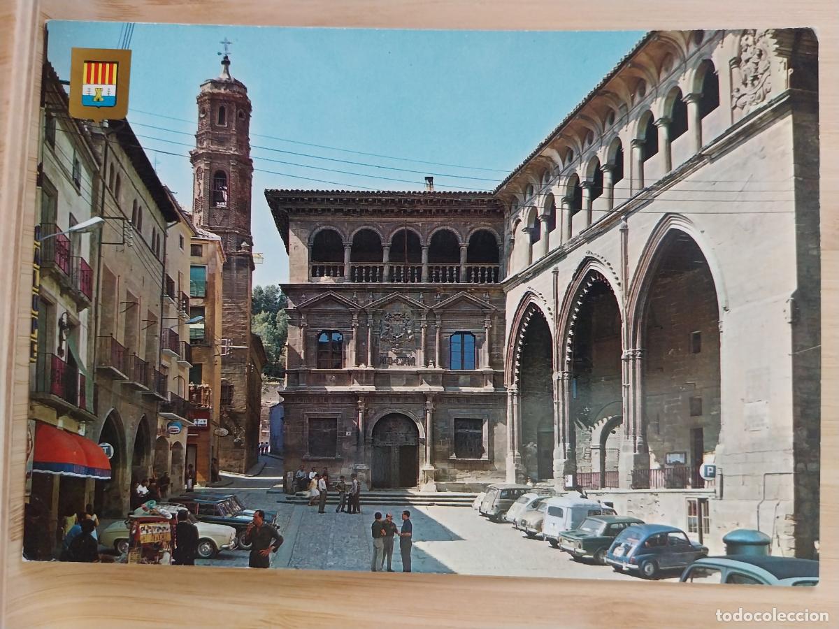 Postales: ALCA&Ntilde;IZ TERUEL PALACIO MUNICIPAL Y LONJA ED FISA 5522 SC ORIGINAL ANIMADA COCHES CL&Aacute;SICOS