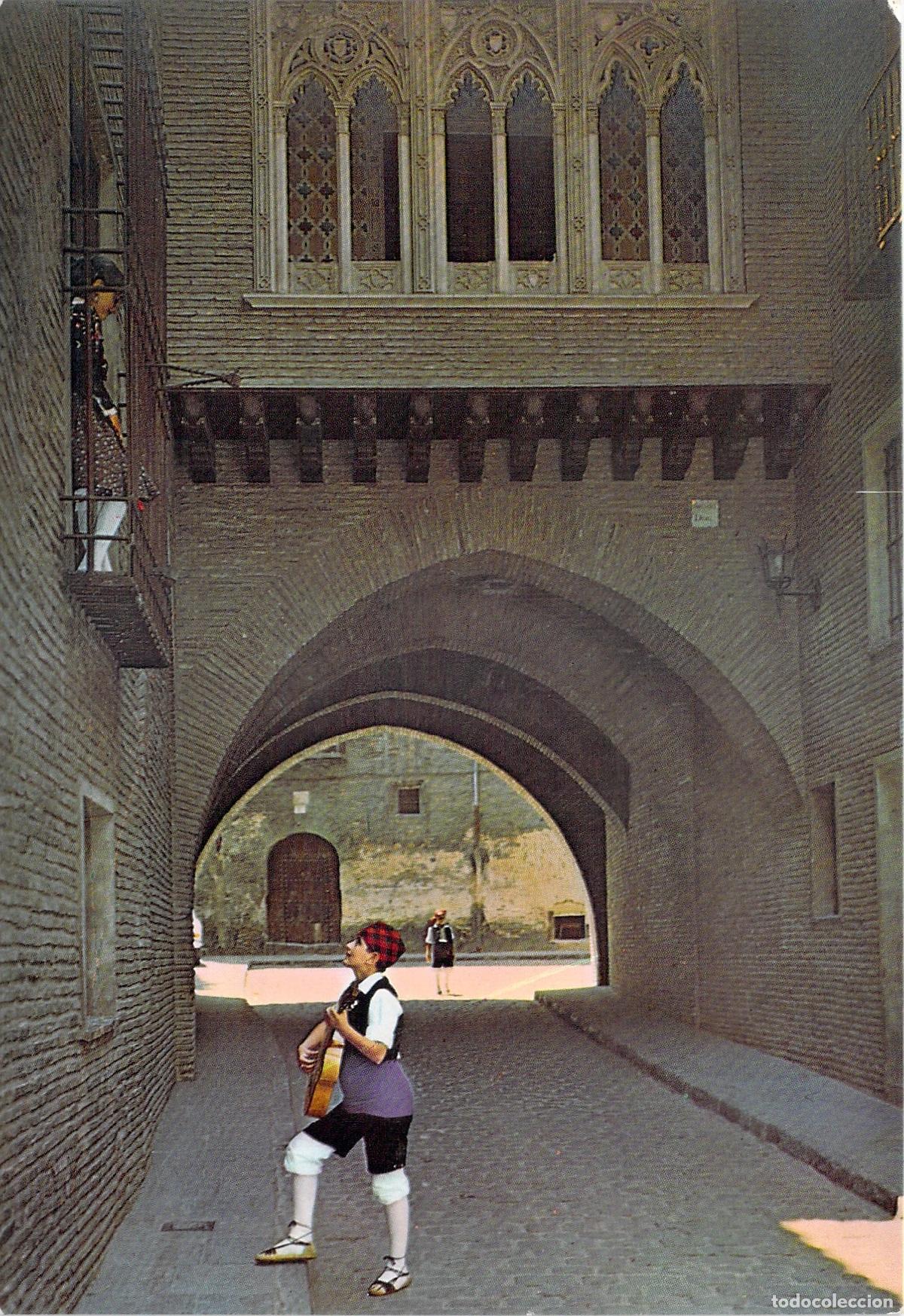 Postales: Postal de Zaragoza: Arco del De&aacute;n y Copla de Ronda Baturra