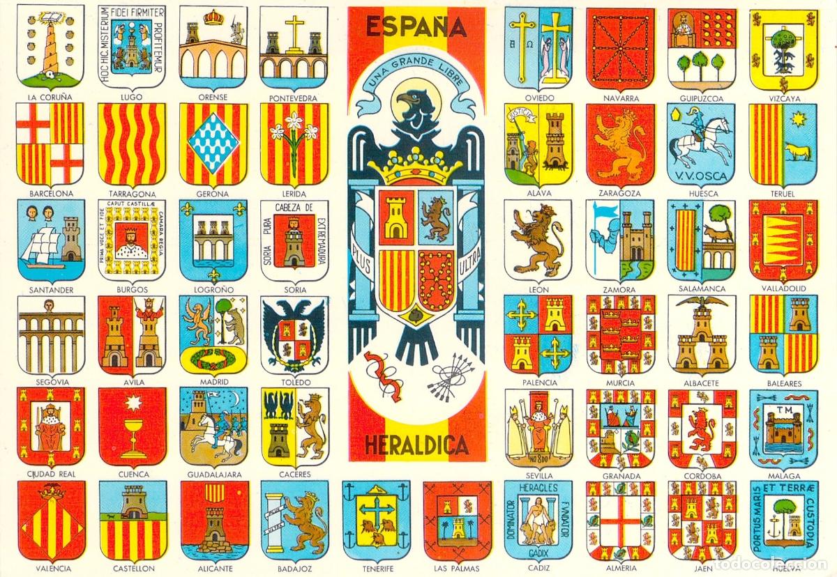 Postcards: Postal Escudos de las Provincias de Espa&ntilde;a y Her&aacute;ldica