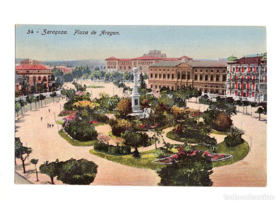Postales: ZARAGOZA.- PLAZA DE ARAG&Oacute;N.