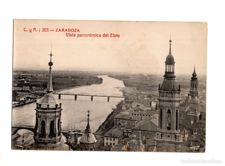 Postales: ZARAGOZA.- VISTA PANOR&Aacute;MICA DEL EBRO.