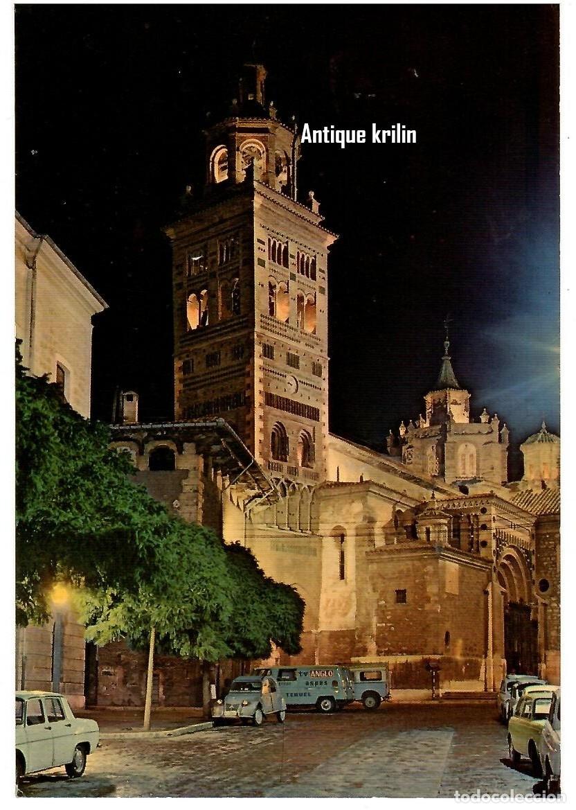 Postales: TERUEL N&ordm; 31 PLAZA AYUNTAMIENTO Y CATEDRAL , NOCTURNA / G. GARRABELLA / SIN FRANQUEAR