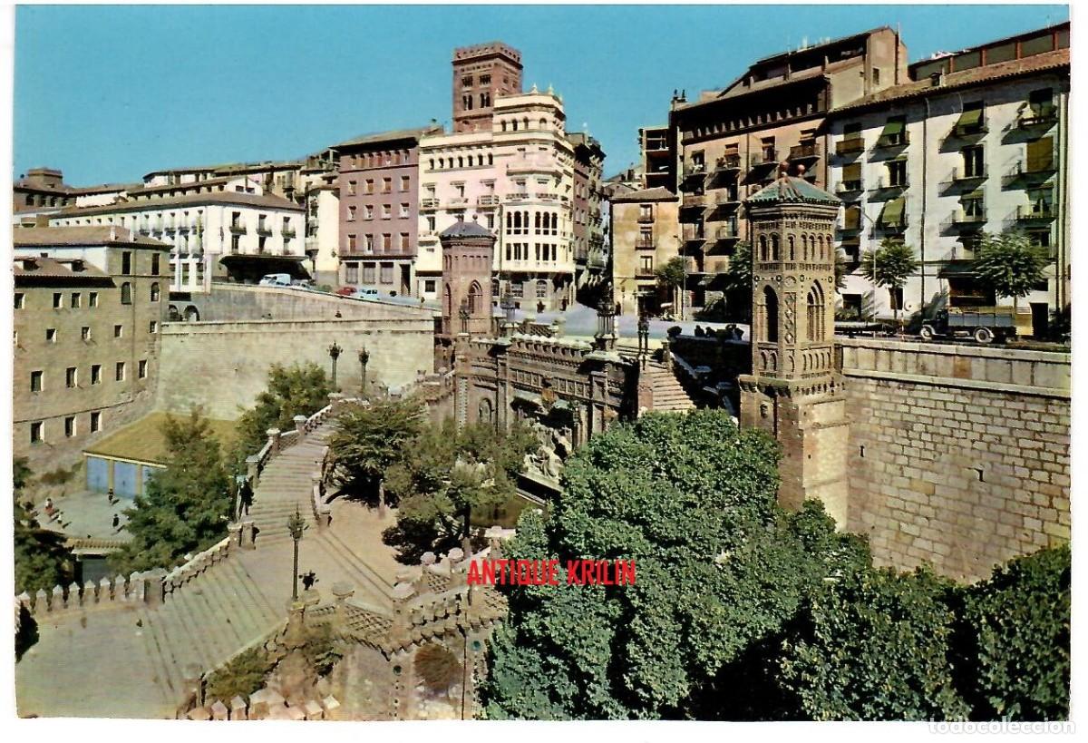 Postales: TERUEL N&ordm; 620 ESCALINATAS Y MO9NUMENTO A LOS AMANTES / EDICIONES SICILIA / SIN FRANQUEAR