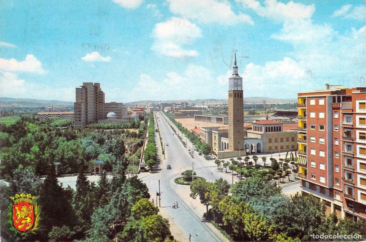 Postales: Postal Zaragoza Feria de Muestras y Paseo Isabel la Cat&oacute;lica