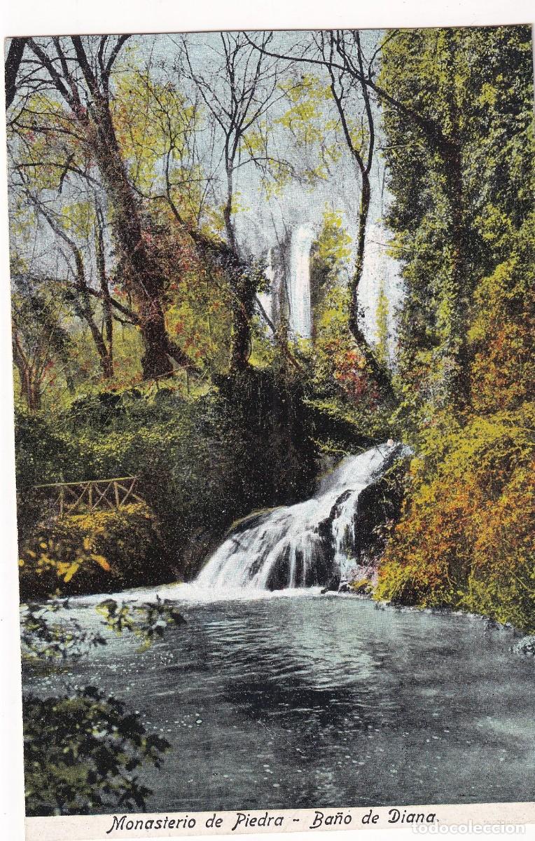 Postales: Monasterio de Piedra. Ba&ntilde;o de Diana . Clich&eacute; M. Arribas. Sin circular Zaragoza.