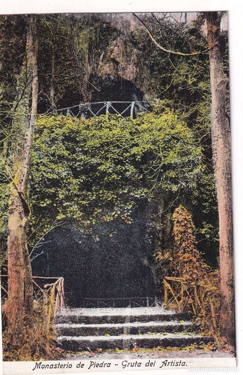 Postales: Monasterio de Piedra. Gruta del Artista . Clich&eacute; M. Arribas. Sin circular Zaragoza.