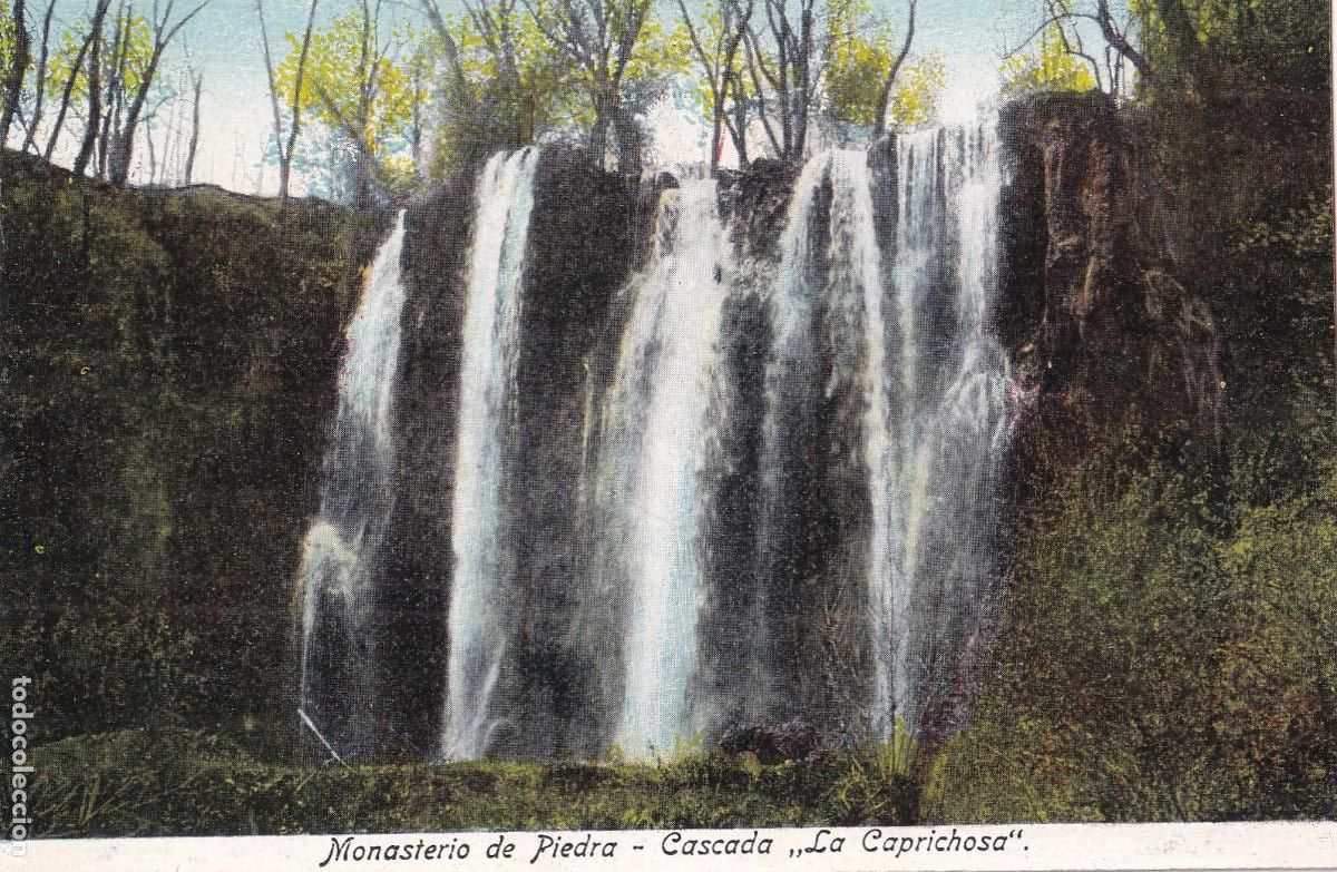 Postales: Monasterio de Piedra. Cascada. La Caprichosa. Clich&eacute; M. Arribas. Sin circular Zaragoza.