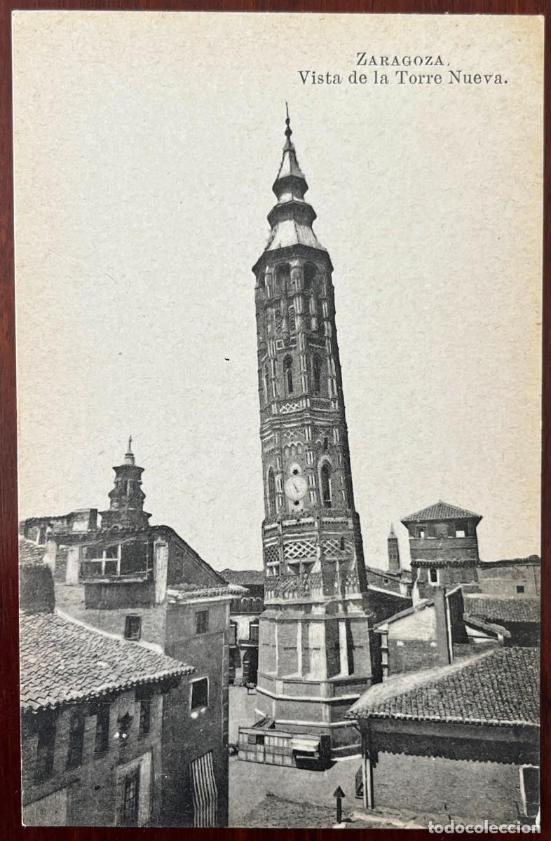 Postales: ZARAGOZA, VISTA DE LA TORRE NUEVA, ED. ESPA&Ntilde;A MONUMENTAL E HISTORICA, SERIE XIV, NUM 80, FOTOTIPIA L
