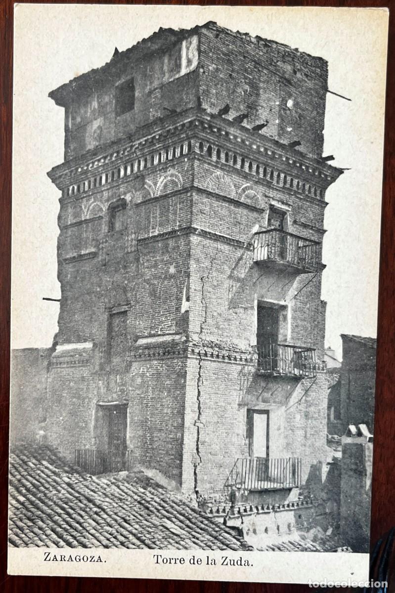 Postales: ZARAGOZA, TORRE DE LA ZUDA, ED. ESPA&Ntilde;A MONUMENTAL E HISTORICA, SERIE XIV, NUM 83, FOTOTIPIA LACOSTE,