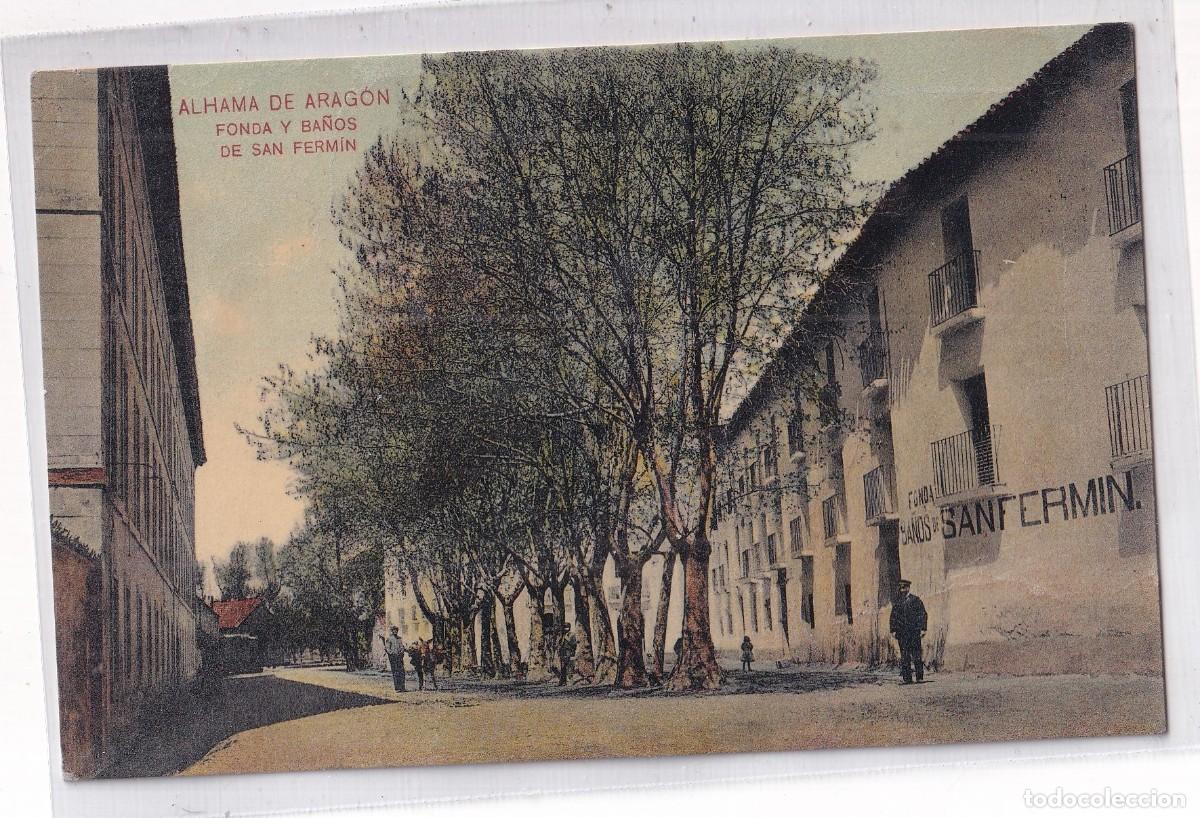 Postales: Alhama de Arag&oacute;n. Fonda y ba&ntilde;os de San Ferm&iacute;n . Editor M. Borobio. 08 354 Sin circular.